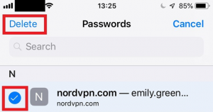 How to delete saved passwords on an iPhone