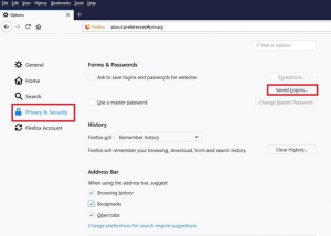 How to delete Firefox Saved passwords