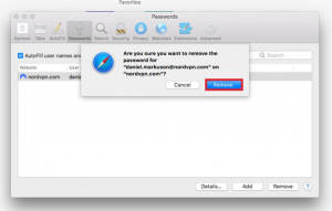 How to delete saved passwords in Safari